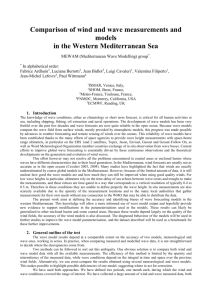 Comparison of wind and wave measurements and models