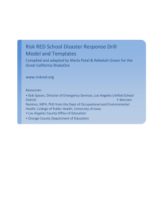 School Disaster Response Drill – Model and Templates