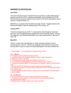 Barriers to Participation Questions and Answers