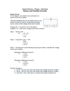Unit 2 - Lesson 5 - Series and Parallel