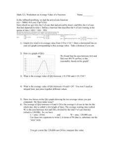 Math 121, Worksheet on Average Value of a Function