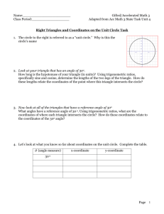 Right Triangles & The Unit Circle