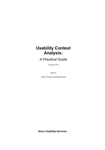 Usability Context Analysis Guide