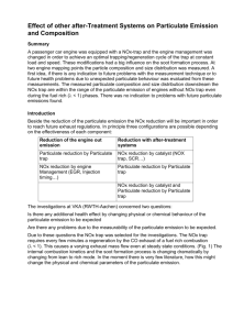 Effect of other after treatment Systems on Particulate emission and