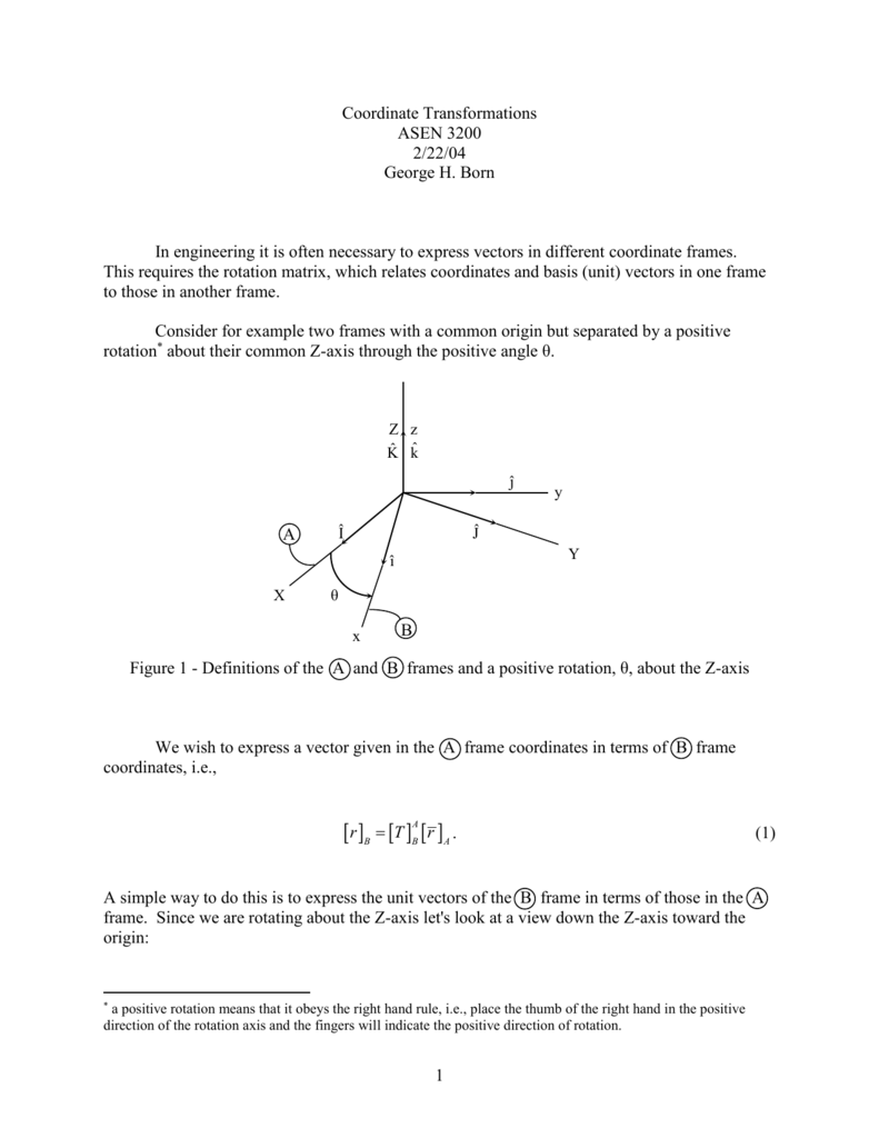 Coordinate Transformations