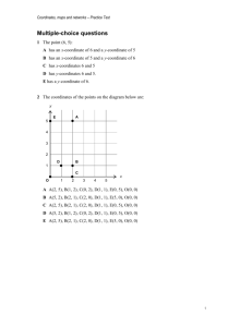 Chapter 7 Test: Coordinates and Graphs