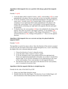 algortihms to find magnetic forces, etc