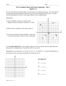 The Coordinate Plane and Linear Equations