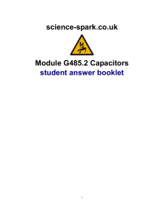 Module G485.2 Capacitors - science