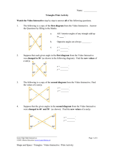 Print Activity for TRIANGLES