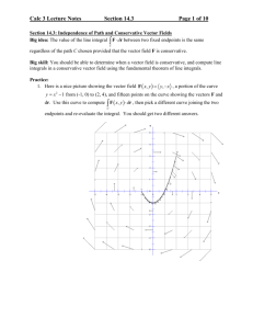 Independence of Path and Conservative Vector Fields