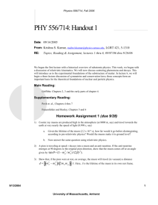 physics 151h: honors mechanics