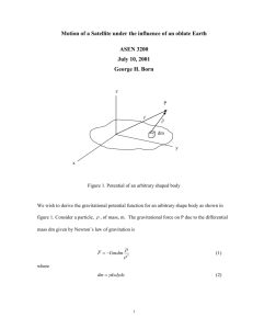 Motion of a Satellite under the influence of an oblate Earth