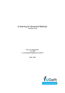 4. E-learning for Numerical Methods
