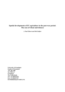 Spatial developments of EU agriculture in the post