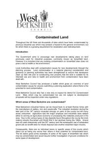 Contaminated Land - West Berkshire Council