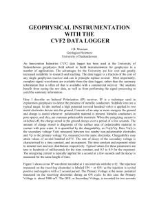 geophysical instrumentation - University of Saskatchewan