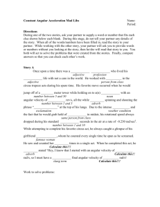 Constant Angular Acceleration Mad Libs
