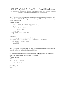 Parallel Computing Class Evaluation Form