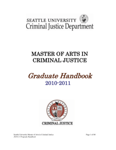 Masters of Arts in Criminal Justice