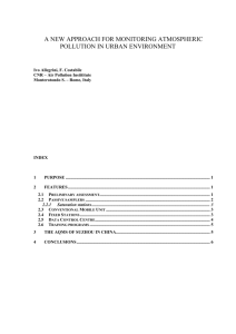 A new approach for monitoring atmospheric pollution in