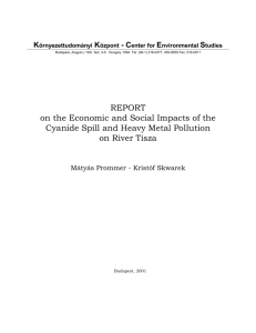 Report On The Social And Economic Impacts of The Cyanide and