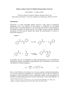 Kinetic Analysis of the Free-Radical Polymerization of Styrene