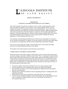Evaluation Criteria - Lincoln Institute of Land Policy