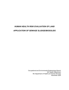 Human Health Risk Evaluation of Sewage Sludge/Biosolids Land
