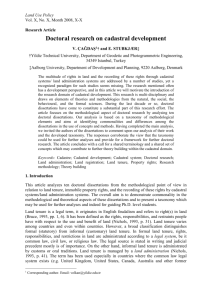 A review of doctoral researches on cadastral development