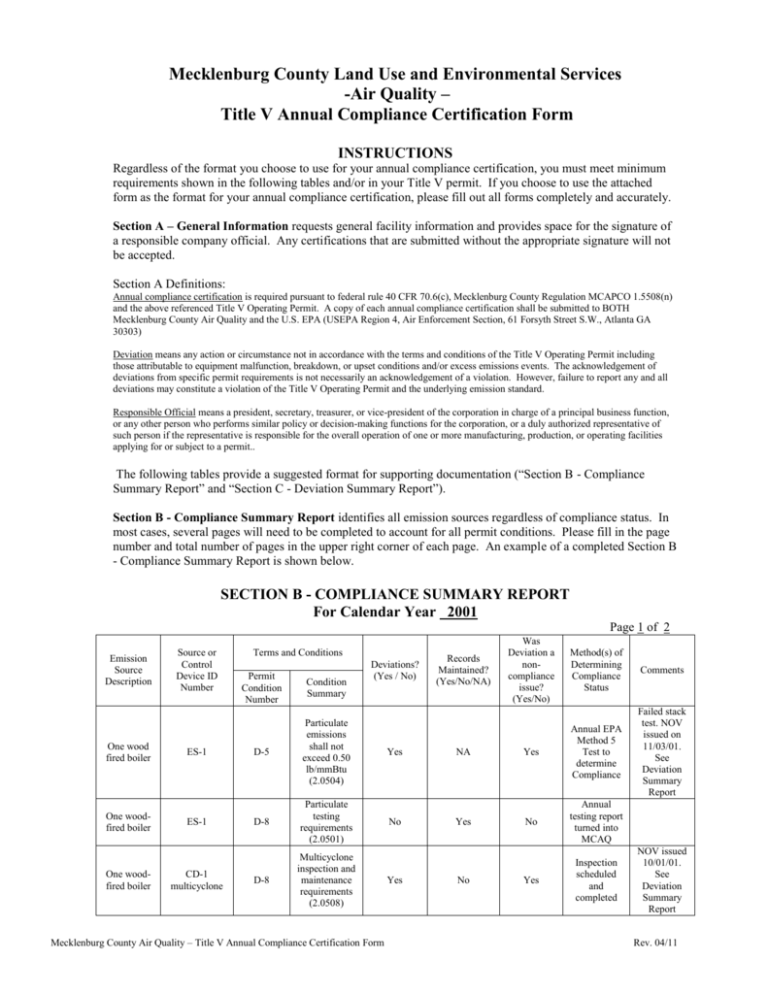 Mecklenburg County Land Use and Environmental Services