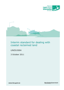 Interim standard for dealing with coastal reclaimed land