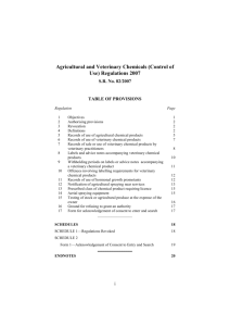 Agricultural and Veterinary Chemicals (Control of Use) Regulations