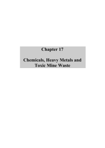 19. CHEMICALS, HEAVY METALS AND TOXIC MINE