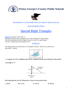 Special Right Triangle HW