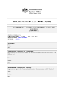 Procurement Evaluation Plan Template