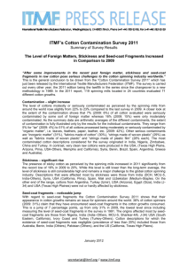 ITMF`s Cotton Contamination Survey 2011