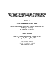 air pollution emissions, atmospheric processes and effects