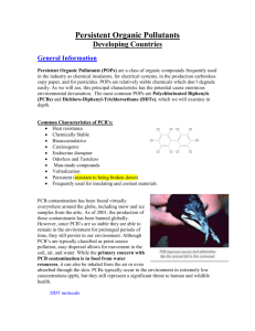 PCB Water Contamination - College of Natural Resources and