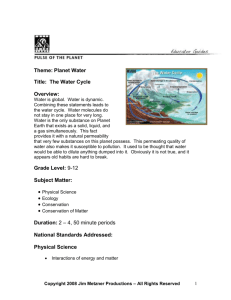 Pollution in the Water Cycle