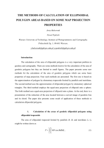 THE METHODS OF CALCULATION OF ELLIPSOIDAL POLYGONS