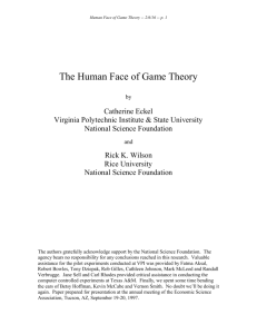 The Human Face of Game Theory