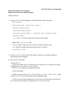 CmSc 365 Theory of Computation 09/22