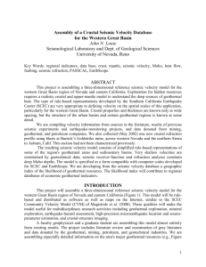 Assembly of a Crustal Seismic Velocity Database