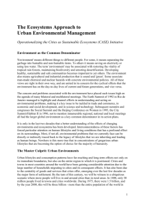 Operationalizing the Cities as Sustainable Ecosystems (CASE)