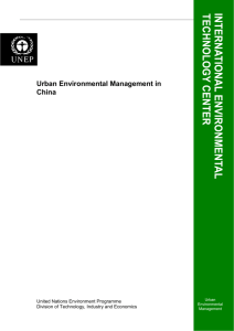 Urban Environmental Management in China