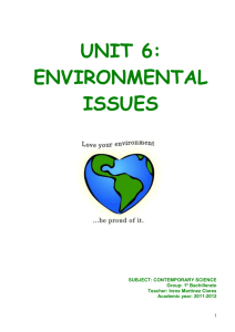 UNIT 6: Environmental Issues - theory
