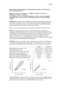 How Good Are The MRDR And CKD-EPI Equations At Estimating