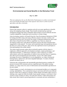 Managing Permanence Risk in the BioCarbon Fund