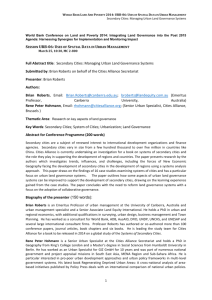 Secondary Cities: Managing Urban Land Governance